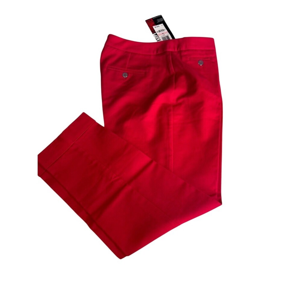 Style & Co Pants Womens Size 10 Red Slim Leg Tummy Control Stretch